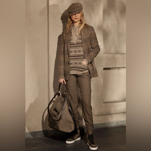 Ralph Lauren Collection *Fall '21 Lambswool Calfskin Trim Glenn-plaid Bridle Bag - Picture 3 of 16